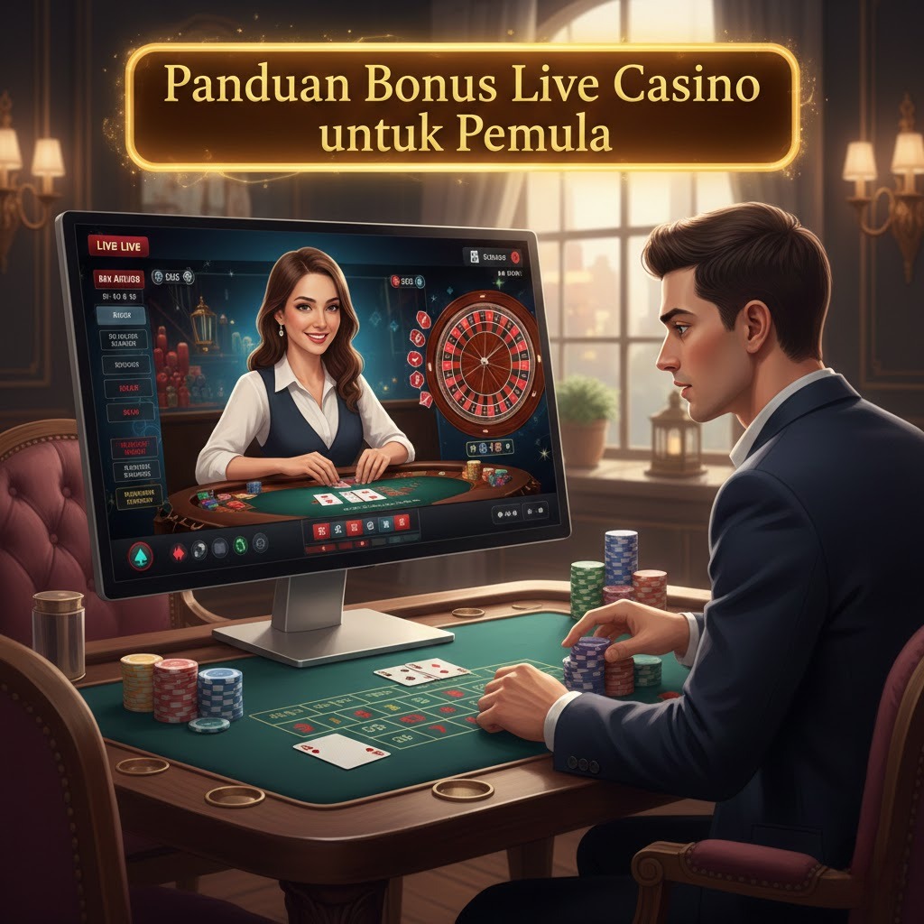 Pemula bermain live casino menggunakan Hokiku88 Login dengan meja, kartu, dan chip