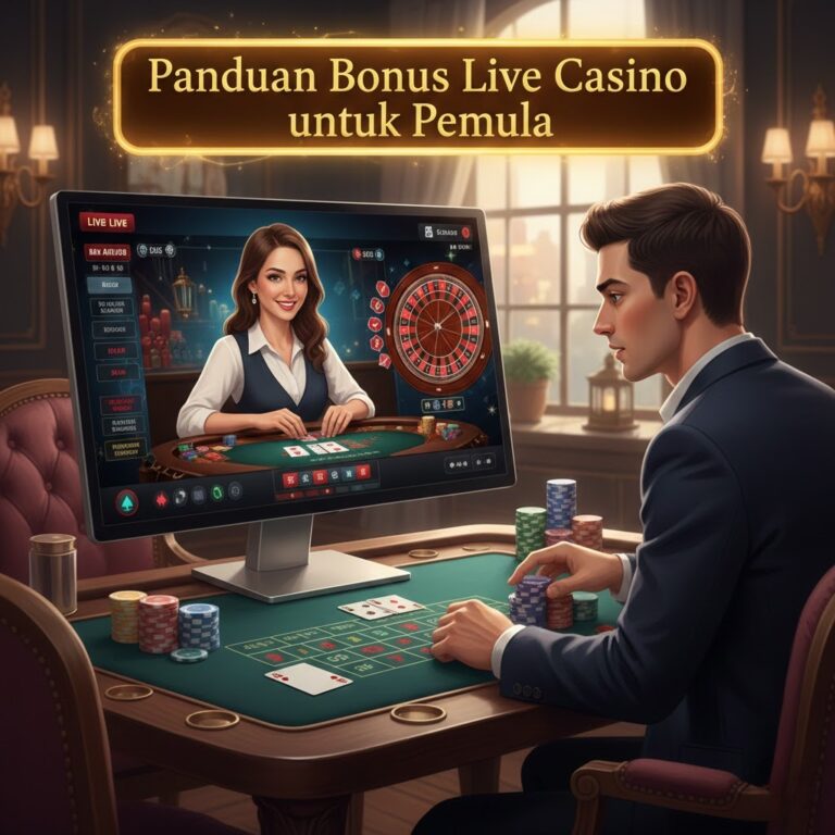Pemula bermain live casino menggunakan Hokiku88 Login dengan meja, kartu, dan chip